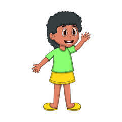 Cute Little Girl cartoon - full color