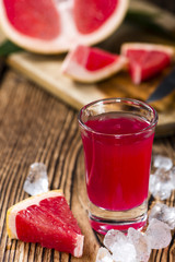Shot Glass with Grapefruit Liqueur