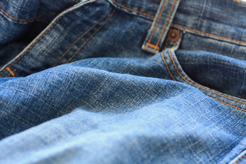 Fototapeta premium Close up of blue jeans