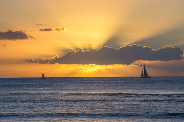 Sunset evening ocean