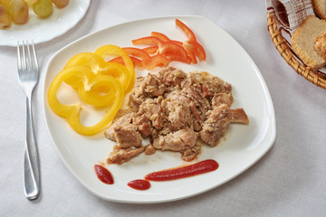 stewed pork and pepper