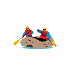 Rafting. Vector Illustration.