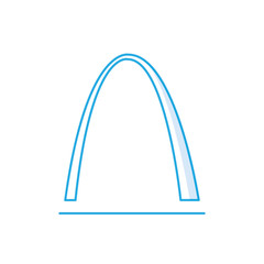 St Louis Arch icon, Famous world landmark, missouri, vector flat style design illustration
