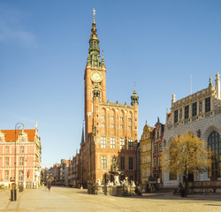 Fototapeta na wymiar Cityscape of Gdansk in Poland 