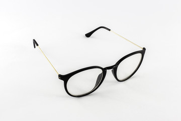 Glasses on a white background