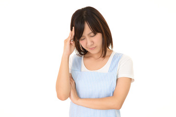 Fototapeta premium 憂鬱な表情の主婦