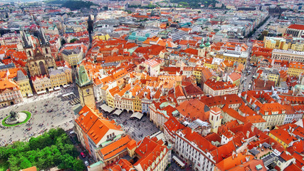 Church of Our Lady(Staromestske namesti) on historic square in t