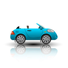 Obraz na płótnie Canvas Cabrio car icon isolated . Vector illustration.