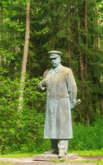 The monument to Stalin in Grutas Park. Lithuania