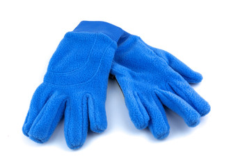 Blue sport gloves