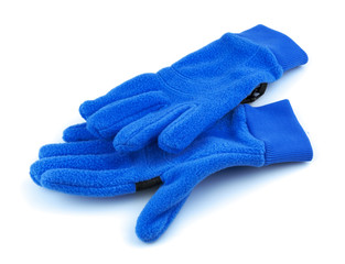 Blue sport gloves