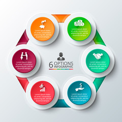 Vector circle infographic.