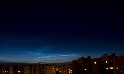 Silvery clouds (Noctilucent Clouds)