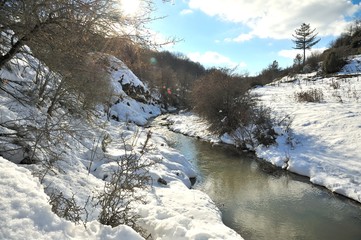 Fiume innevato