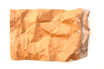 Brown paper on white.