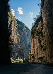 Road between the rocks