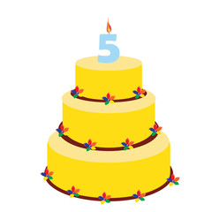 Fifth birthday cake
