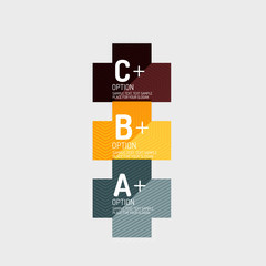 Paper style abstract geometric shapes with infographic options