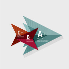 Paper style abstract geometric shapes with infographic options