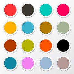 Colorful Circle Vector Paper Empty Labels Set