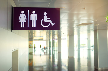 Public restroom signs