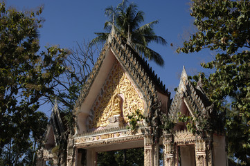 Buddhistische Tempel und Buddhastatuen in Thailand