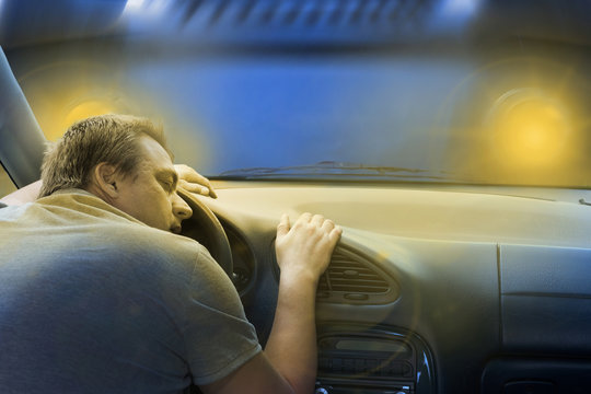 Sleeping driver before his death