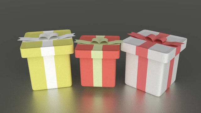 xmas gift box grow up 3d cgi motion animation