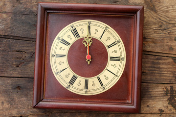 Clock world time concept - 12 o' clock - midnight