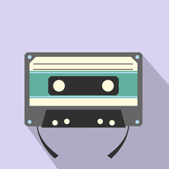 Audio compact cassette flat icon