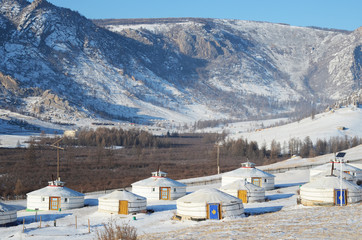 Yourt camp in the nature reserve Terelj, Mongolia