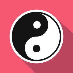 Fototapeta premium Yin yang flat icon