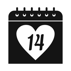 14 February calendar simple icon