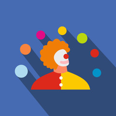 Juggler man flat icon