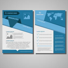 Brochure Flyer design Layout template, size A4, Front page and b