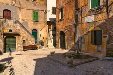 Fototapeta na wymiar Old square in Tivoli near Rome, Italy