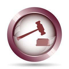Judge hammer icon