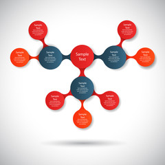 vector infographics metaball round diagram template for business presentations