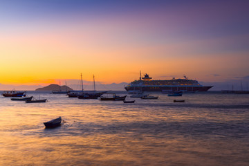 Fototapeta premium Sunset in Buzios. Rio de Janeiro, Brazil