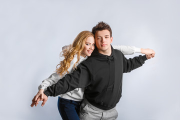 attractive couple in love