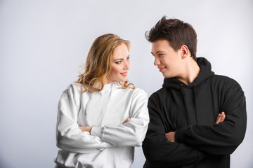 attractive couple in love