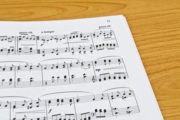 Obraz premium Notenheft Klavier