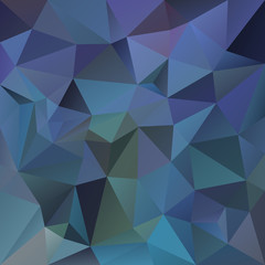 vector polygon background with irregular tessellations pattern - triangular geometric design in dark blue color - night sky