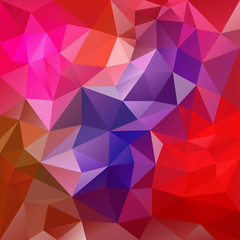 vector polygon background with irregular tessellation pattern - triangular geometric design in vibrant color - red, violet, pink, magenta