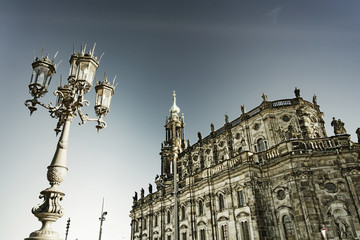 Fototapeta na wymiar beautiful architecture in Dresden in vintage style
