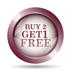 Buy 2 get 1 free offer icon