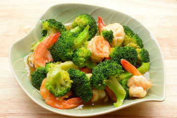 stir-fried broccoli with shrimp