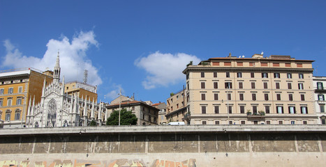 Rome,Italy,embankment,houses,church.