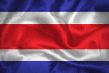 Costa Rica waving flag 