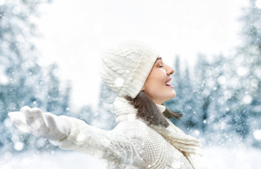 woman on a winter walk